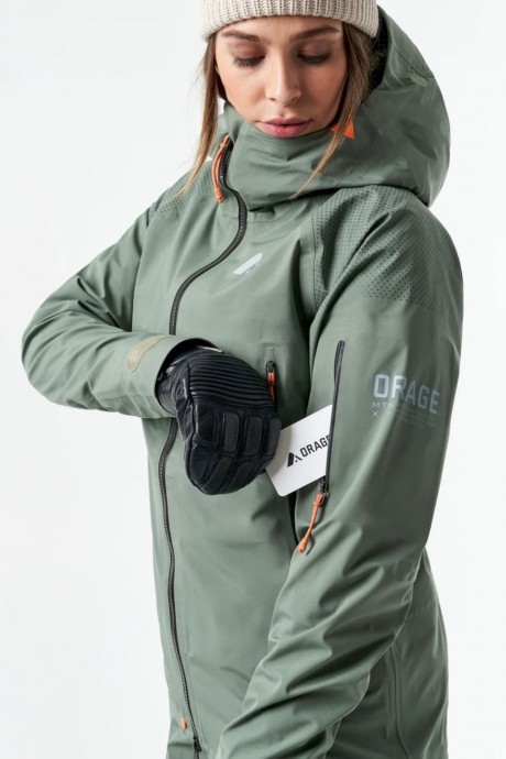 veste alpina orage dark leaf côté poche forfait bras