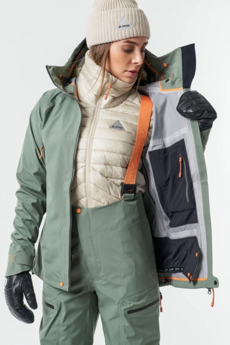 veste orage alpina dark leaf ouverte face