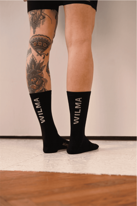 chaussettes vélo de route wilma femme noir