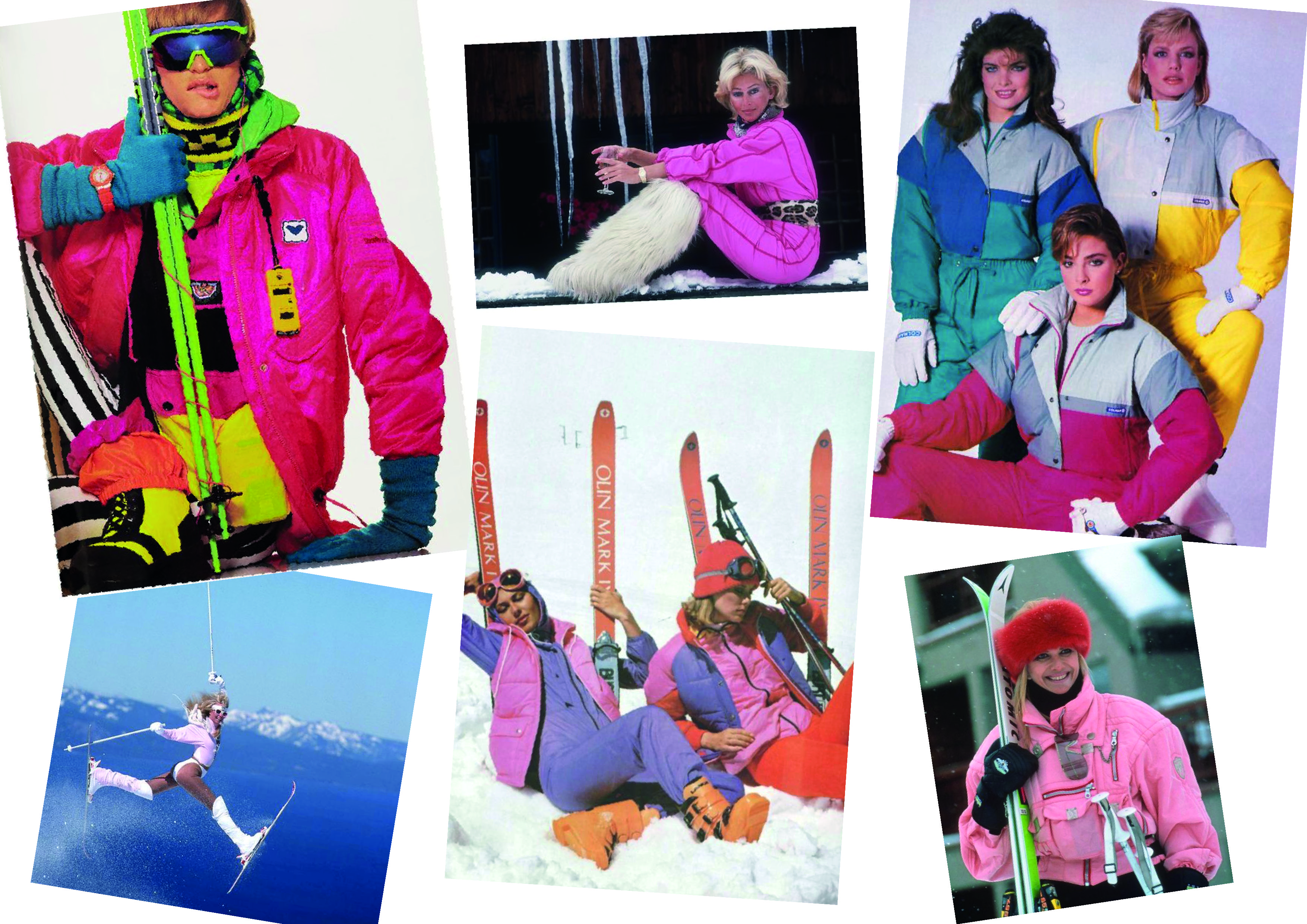 Costume de ski des années 80 pour femmes